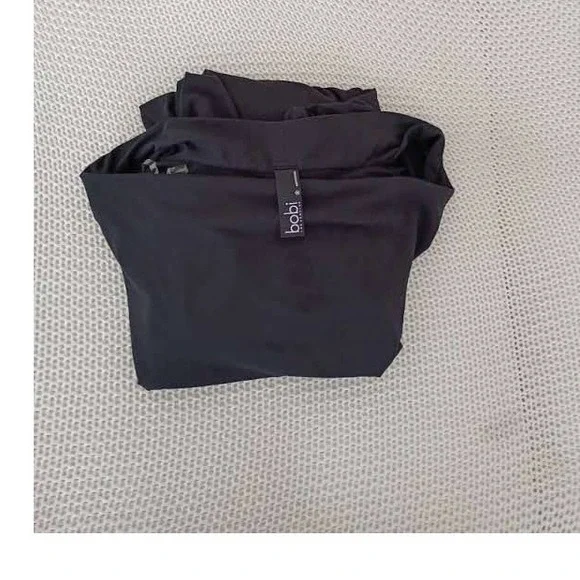 Bobi Los Angeles Black Cowl Neck Ruched Long Sleeve Mini Dress Small-Cotton Blnd - Picture 9 of 10